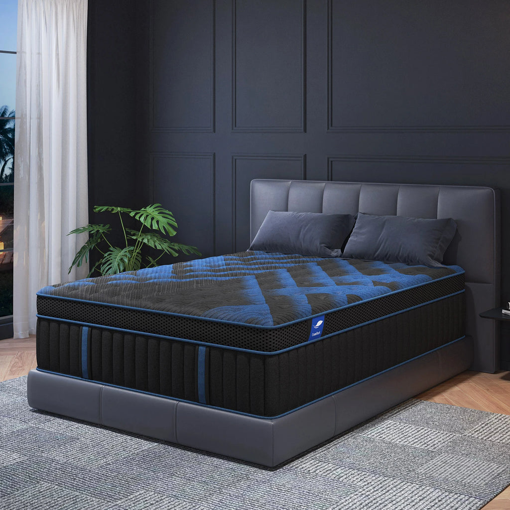 14Inch Twin Full Queen King Mattress in A Box, Hybrid Memory Mattresses Euro Top Medium Firm for Back & Lumbar Support