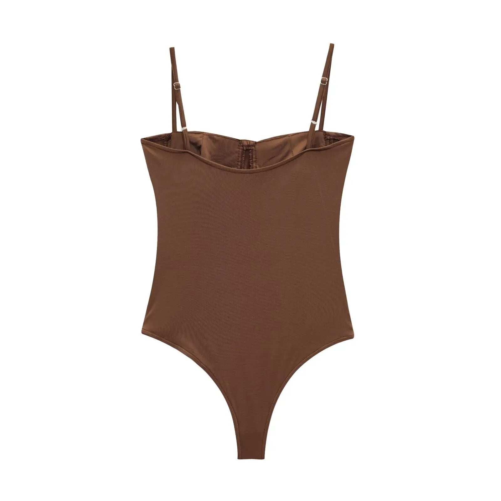 Zevity 2026 Women Sexy Spaghetti Strap Inner Style Beach Wear Bodysuits Ladies Soft Slim Swimsuit Playsuits Mujer Rompers LS9043