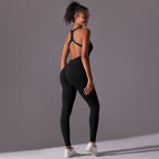 Sexy Back V Jumpsuit Gym Set Women Training Yoga Suit Sportswear Women Sports Jumpsuit Fitness Rompers Stretch Workout Bodysuits