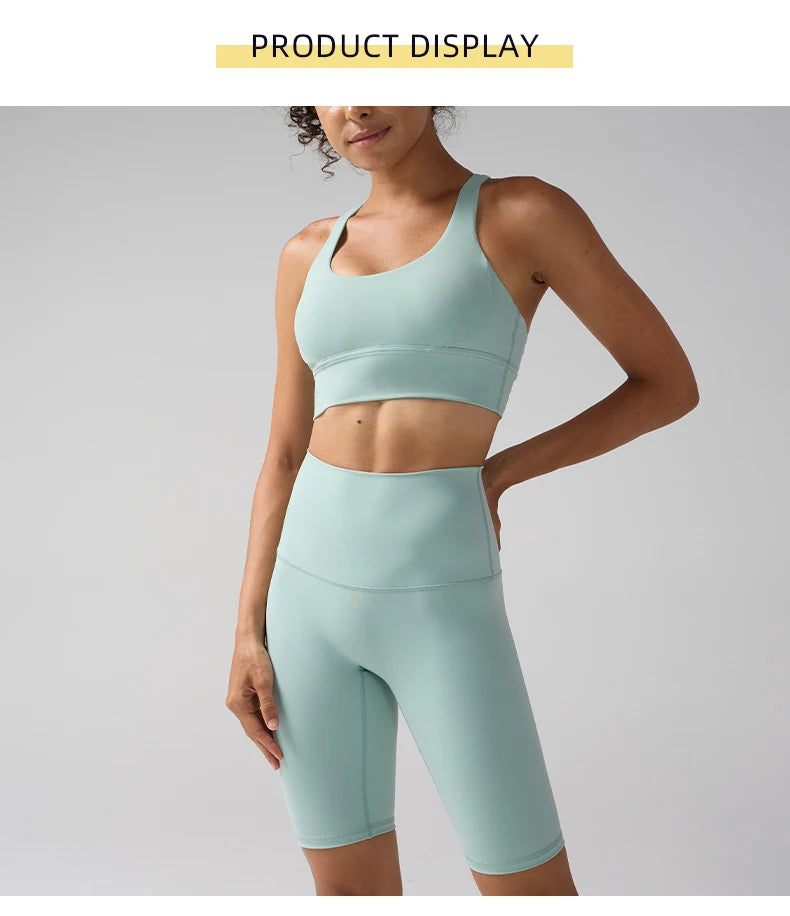 Workout Sportswear 2PCS Piece Female Women Active Wear Sports Tank Top Women Gym Workout Leggings Booty Bum Leggings
