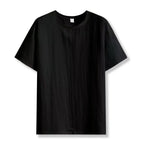 New Men's Casual T Shirt Ant Wrinkles T-Shirt Summer Half-Sleeved Loose Fashion T Shirt Base Shirt Solid Handsome Short-Sleeved