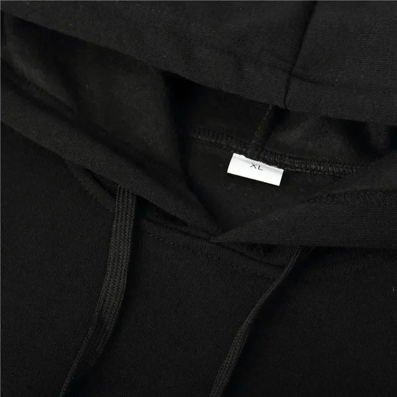 Spanish flag madrid printed Autumn and Winter Warm Cotton Men's Fleece Oversized Hoodie Outdoor Commuter Men's High Elastic top