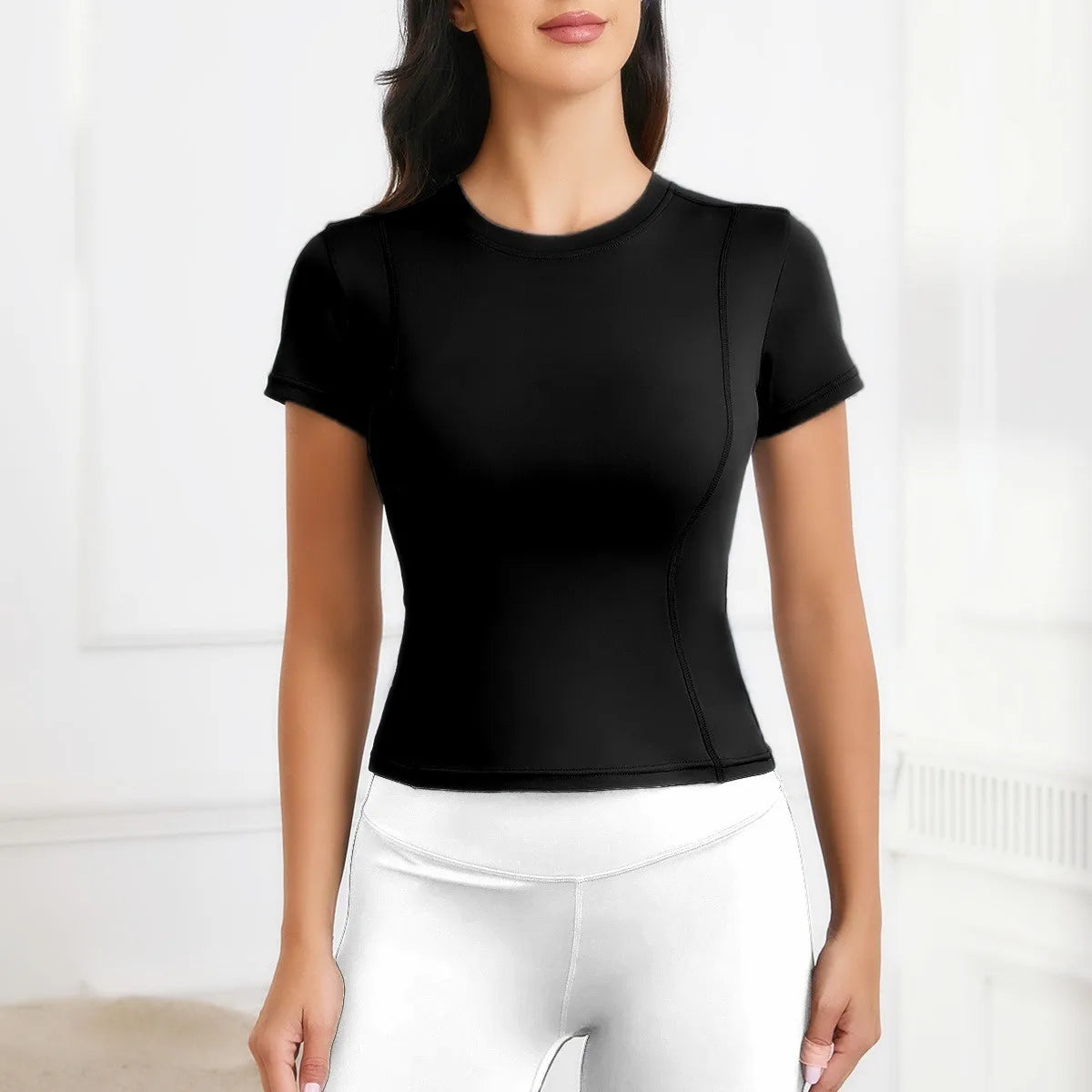 Women's Tops Workout Short Sleeve Shirts Yoga Athletic Secondary image
