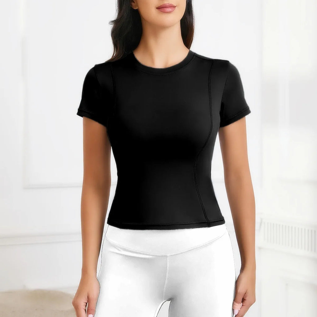 Women's Tops Workout Short Sleeve Shirts Yoga Athletic