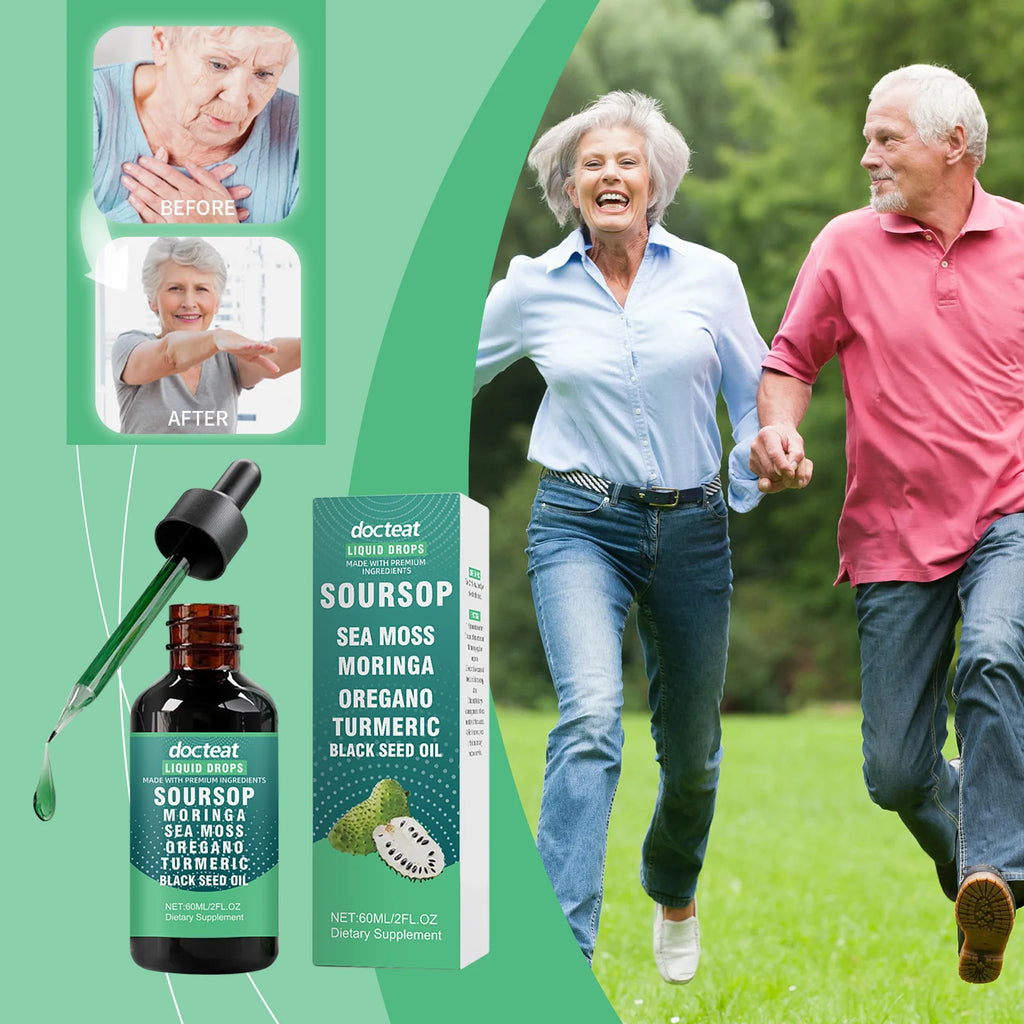 DOCTEAT Soursop Liquid Extract- Supporting Energy Balance And Boosting Vitality With A Blend Of Multiple Ingredients.