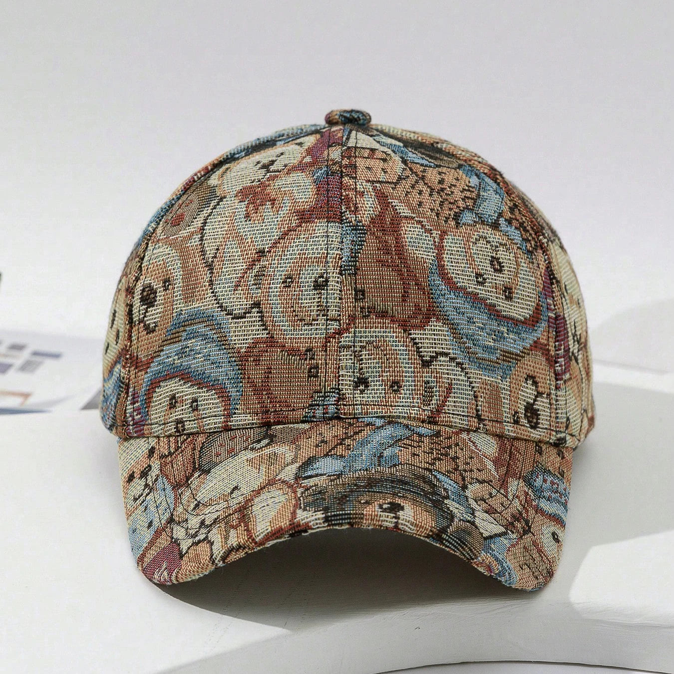 Fashion trend full print cartoon cute bear baseball cap personality casual sunshade hat suitable for daily collocation