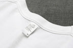 Heavyweight Impermeable 300g Carbon Matte Pure Cotton Thick Short Sleeved T-shirt Men and Women Pure White Simple Base Shirt