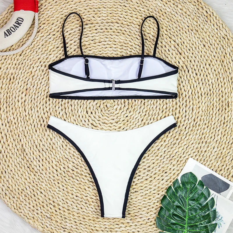 Woman Swimwear 2026 High Waist Bikinis Shorts Women's Swimsuit Luxury Ribbed Two-piece Bathing Suits Summer Bikini Set Swim Suit
