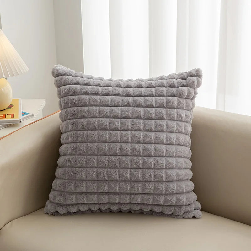 Faux Fur Pillow Case Cushion Covers 45x45cm Home Decorative Throw Cushion Cover Sofa Cushion Cover Winter Christmas Decoration