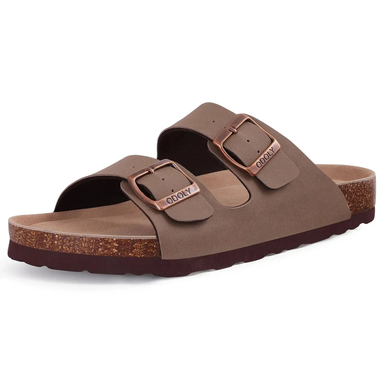 Comwarm Men Suede Clogs Slippers Classic Cork Footbed Mules Women Cozy Fashion Clogs Shoes With Arch Support Men Beach Sandals