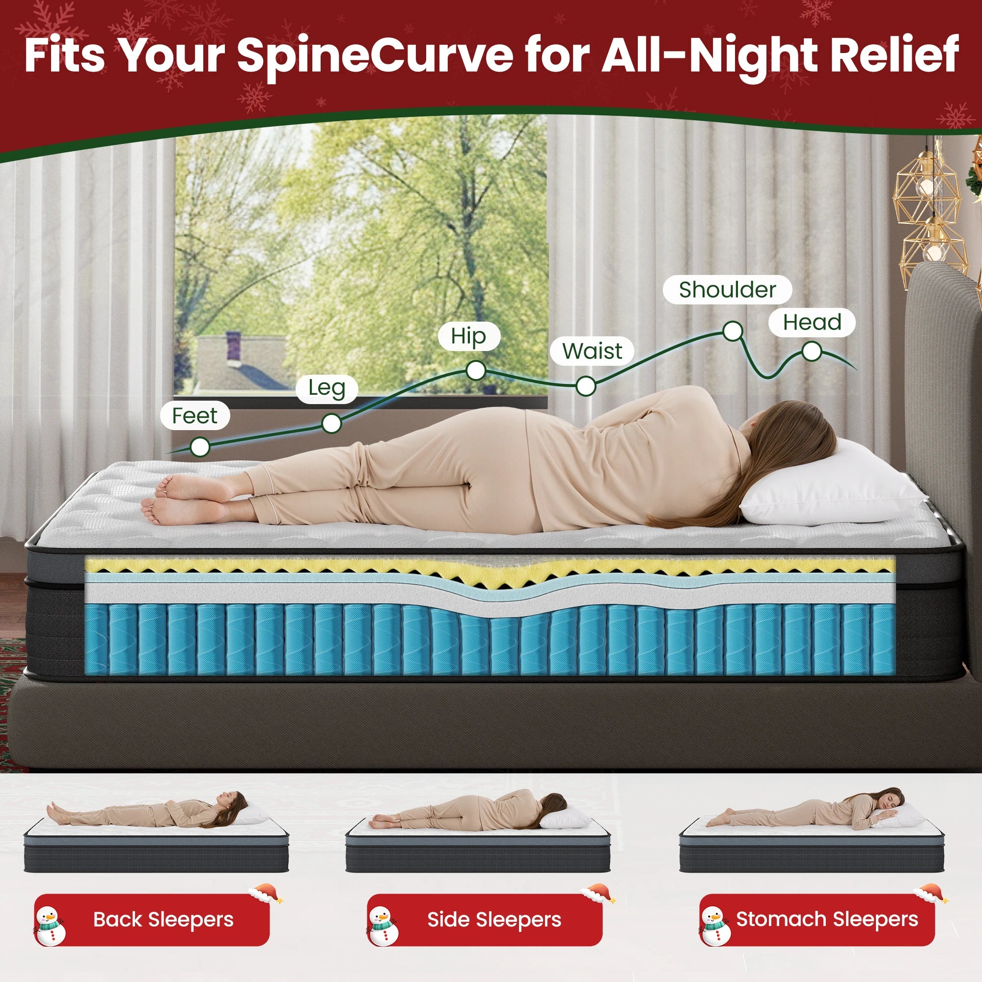 12 Inch Twin Mattress Memory Foam Mattress in a Box - Medium Firm Feel, Cool Sleep & Pressure Relief - CertiPUR-US Certified