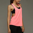Women's Tank Tops Blouse Loose Sleeveless Shirt Gym Yoga Vest Training Running Vest Women Gym Tank Top 2025 New