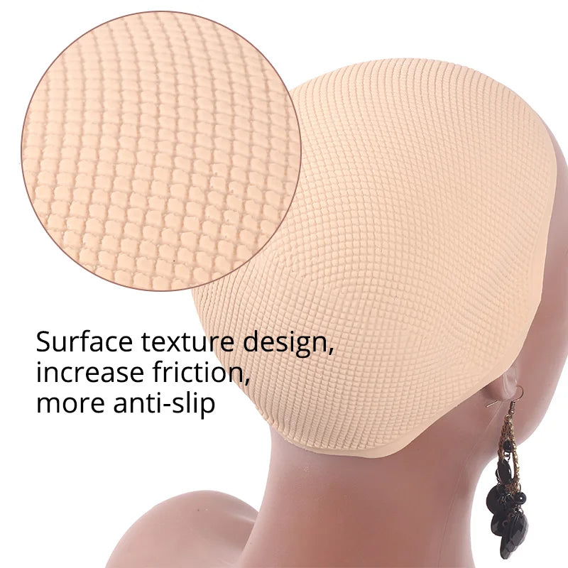 Mannequin Head For Wig African Dummy Head For Wig Doll Head With Anti Slip Hairnet Realistic Mannequin Head With Shoulders