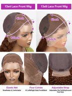 40 Inch Human Hair Wig Deep Wave 13x4Hd Lace Frontal Human Hair Water Wave 100% Lace Front Wig Chocolate Brown Curly Wigs Women