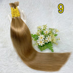 Ombre Straight Bulk Braiding Hair 100% Brazilian Virgin Remy Human Hair Extensions 613 Blonde Color Natural Hair Piece