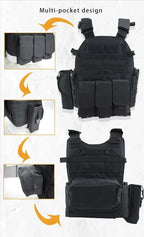 Military Tactical Vest Body Armor Combat Army CS Gear Hunting Plate Carrier Airsoft Accessories Wargame Pouch Molle Vest