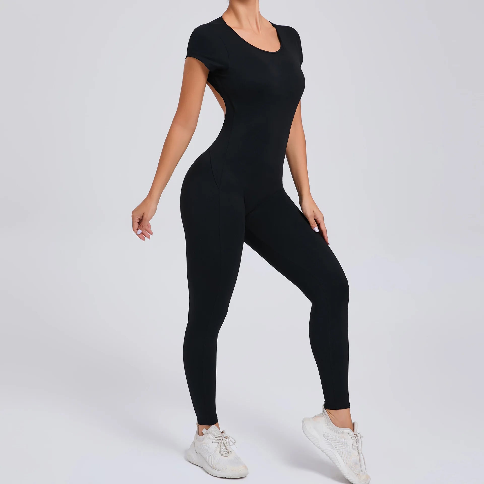 2026 Yoga Jumpsuit Fitness Sports Overalls Gym Clothing Set Wear Pilates Workout Clothes Women Short Sleeves Outfit Activewear