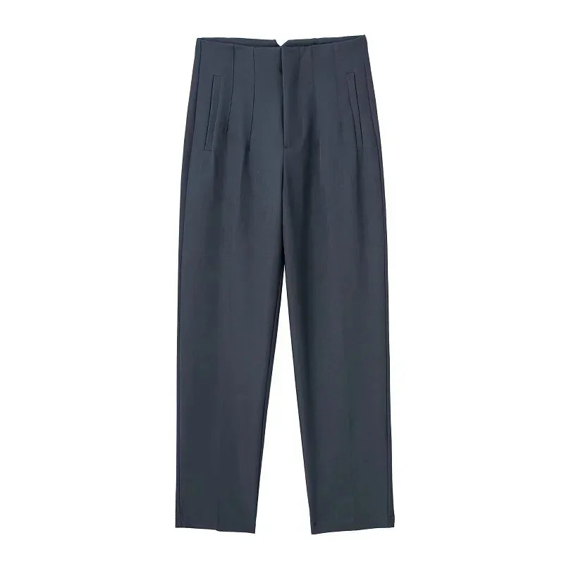 HXAO Fashion Office Wear High waist Pants for Women Formal Pants Office outfits Pencil Trousers Black Pink White Ladies Pants