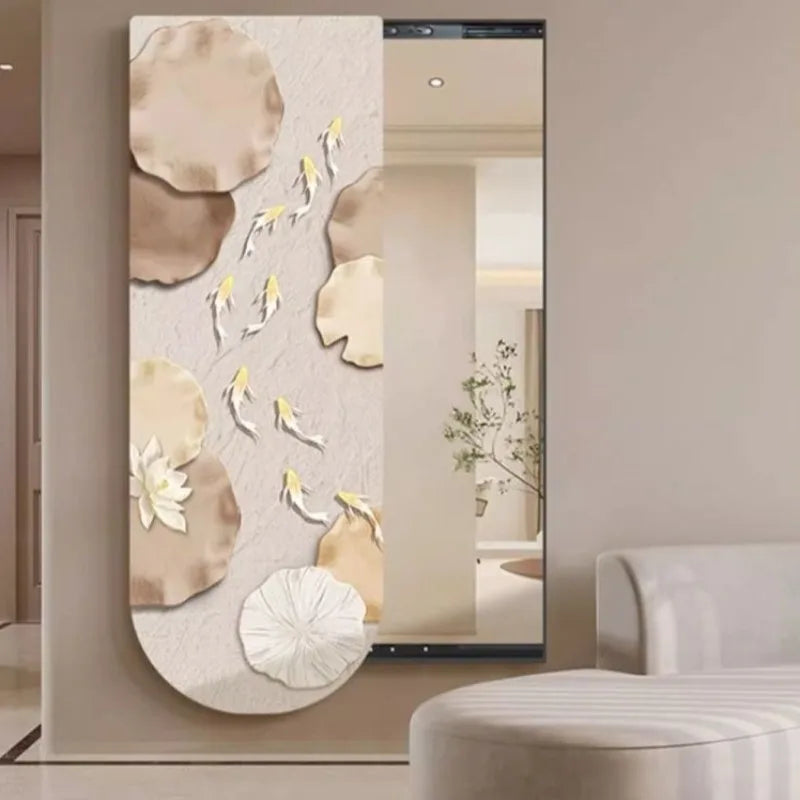 Bathroom Rectangle Mirror Organizer Creative Black Wall Mirror Bedroom Ornament Decorazioni Casa Home Furniture Accessories