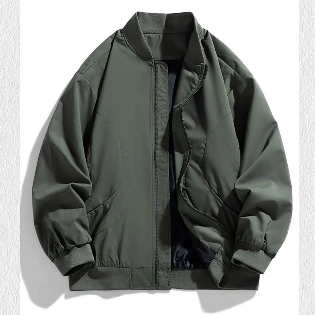 2026 autumn new men's pilot jacket fashion casual light solid color baseball uniform sportswear jacket, DIY LOGO S-4XL