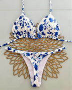 Brazilian Bikini Set Sexy Push Up Swimsuit Two Piece Triangle Tie Side Bottoms Beach Swimming Wear Bathing Suit Women