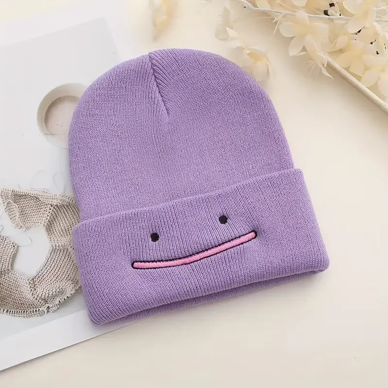 Knitted Beanies Hats Lovely Alien Ghost Skull Embroidery Cap for Autumn Winter Men Cap Warm Melon Cap Street Head Women Gifts