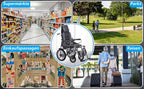 Electric Wheelchair for Adults Long Large Support Power WheelChair Seniors Folding Wheelchair