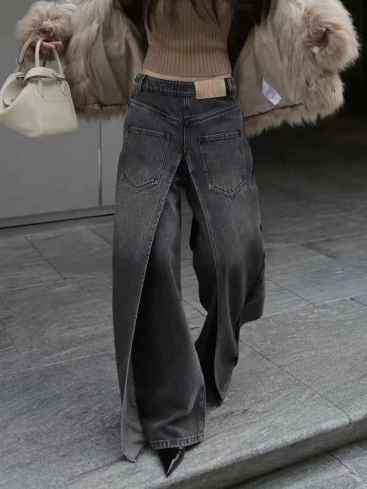 Trashy Y2K Style New Rock Hip Hop Baggy Wide Leg Jeans Pants Women 90S Clothes Vintage Straight Lady Denim Trousers Ropa Mujer Main image