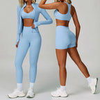 2/3-Piece Activewear Set – Sports Bra & High Waist Leggings