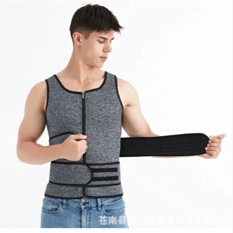 Body Shaper Mens Waist Corset Slimming Belt Belly Underwear Fat Burner Chest Abdominal Binder Sweating Man Reductive Girdle Main image
