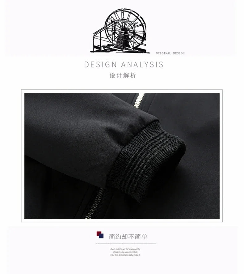 Autumn Spring New Men's Bomber Zipper Jacket Male Casual Streetwear Hip Hop Slim Fit Pilot Coat Men Clothing Plus Size 6XL