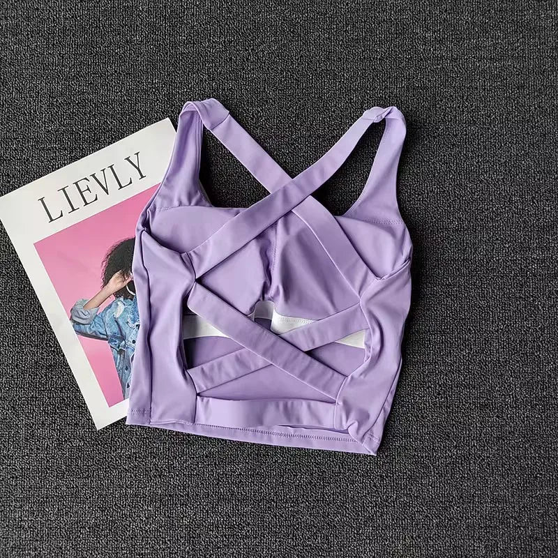 Women Sports Bra Top Push Up Fitness Yoga Bra Underwear Sport Tops For Women Breathable Running Vest Bralette Gym Wear Female Secondary image