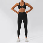2-Piece Quick Dry Yoga Set – Long Sleeve Gym Outfit