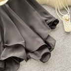 New Summer Spaghetti Straps Ruffle Sleeveless Tanks and Camis Korean Corset Crop Tops Solid Tank Camisoles Women Clothes Y2k
