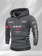 Norway Autumn winter models Men's Fleece windproof Warm 100%Cotton Oversized Hoodie Outdoor Commuter Men's High Elastic top