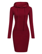 Autumn - Ready Ladies Hooded Dresses Blending Hoodie and Sweatshirt Elements for Fashionable Women's Wardrobe