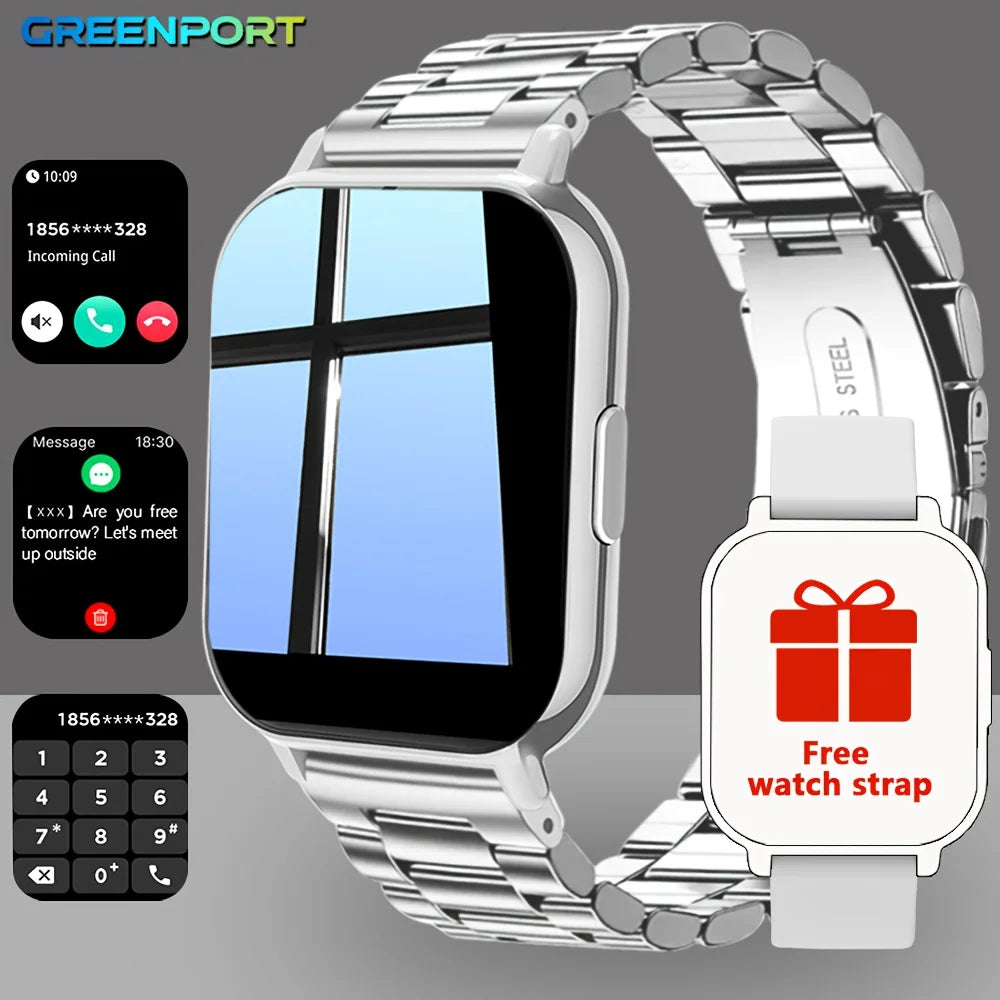 Smart Watch for Men & Women - Multi-Function Fitness Tracker with Call/Message/Weather/Alarm/Remote Camera Control, USB-Powered Main image