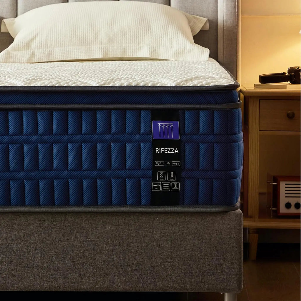 14in Medium-Firm Gel Memory Foam Hybrid Mattress Twin XL Cooling Motion Isolation Fiberglass-Free Customized