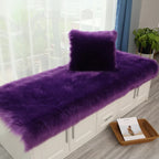 Luxury Faux Sheepskin Carpet Modern Living Room Home Decor Imitation Wool Mat Balcony Window Cushion Kids Bedroom Rug White Gray