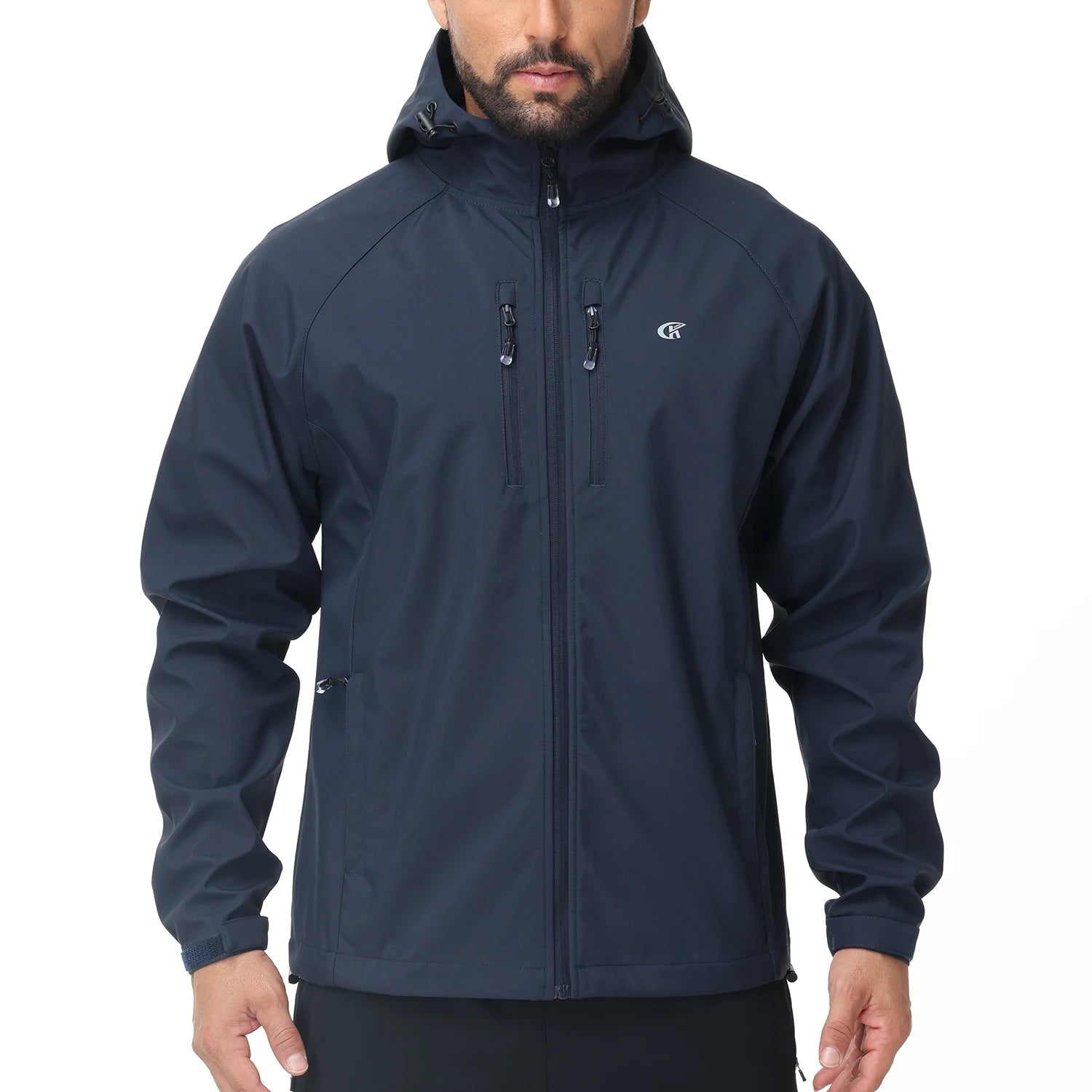 Men's Outdoor Waterproof Windbreak Jacket Lightweight Coat for Camping Hiking Cycling Fishing with Inner Pocket