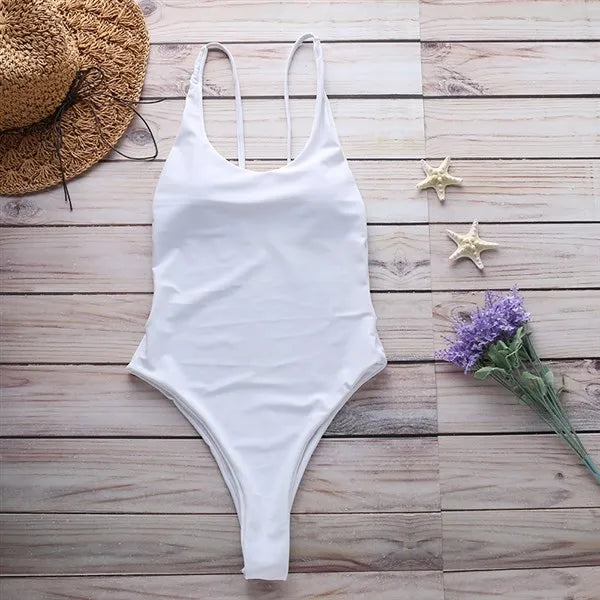 Sexy  Color Women's One-Piece Bikini Swimsuit Cetitive Swimwear No Sve Fixed Chest Pad e Design Z-LAI Brand