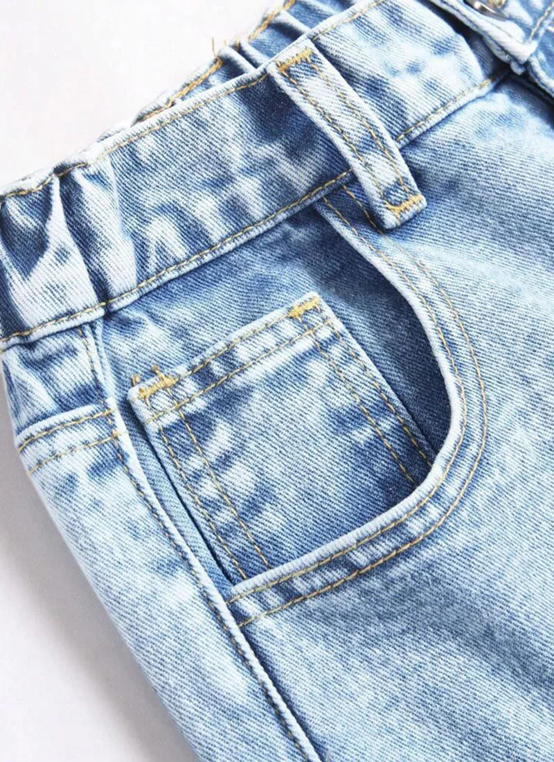 Vintagestyle Women's Jeans Embroidered Fruits Loose Fitting Slim Design Wide Leg Floorlength Style Is Full Of Fashionable Charm