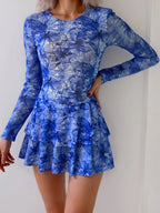 2026 New Swimwear Women Long Sleeved Sun Protection Cover Up Swimsuit For Female Bathers Swimming Bodysuit Beach Set купальник