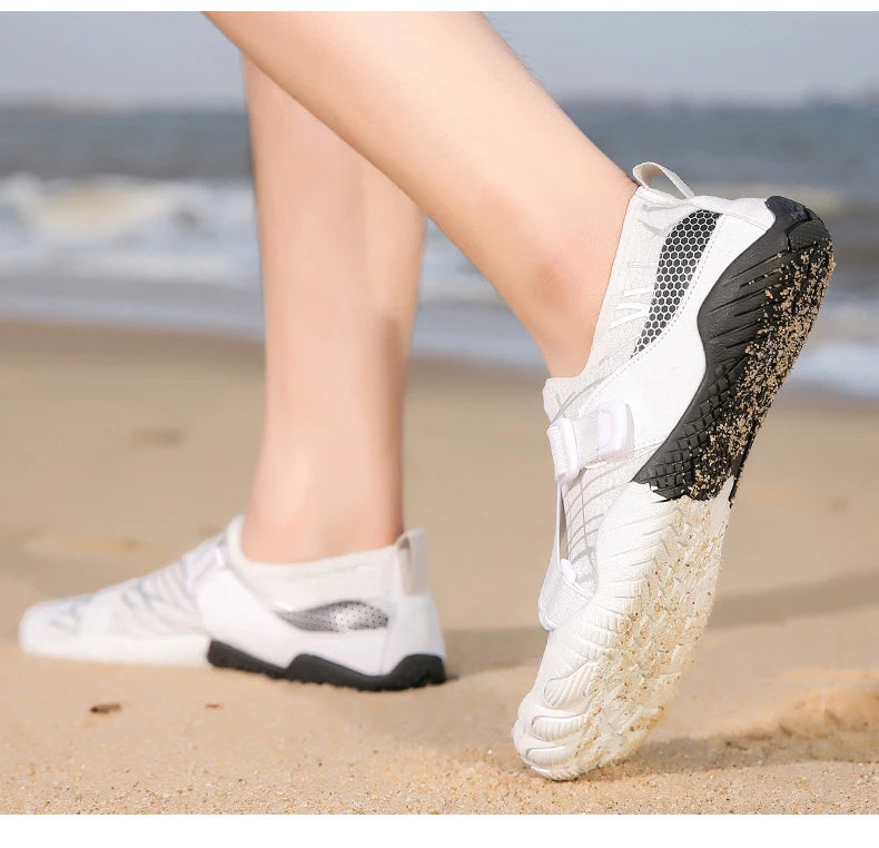 Men Women Elastic Beach Barefoot Seaside Aqua Shoe Quick-Dry Breathable Surf Wading Shoe Non Slip Upstream Swimming Water Shoe