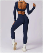 2-Piece Activewear Set – Long Sleeve Crop Top & Leggings