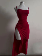 2026 explosive new dress summer high sensibility halter strap Spice Girl bag hip dress