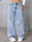 Women Wide Leg Straight Leg Denim Jeans Y2K Autumn Winter 2025/2026 Korean Style Retro Loose Pant Fashion High Street Versatile Jeans