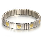 Freetry 18K Gold Plated Stainless Steel Adjustable Bracelet Fashion Elastic Metal Bracelet Trendy Jewelry Accessories Official