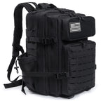 45L Large Capacity Tactical Hunting Backpack For Men With MOLLE Webbing System Dual Cup Holders Outdoor Survival Hiking Camping Rucksack For Wilderness Trip Travel Daily Work Commute Outdoor Camping Activities Gear Storage Ba
