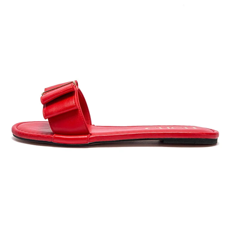 2026 NEW Slippers high quality PU flat women's shoes red shoes luxury brand new listing Secondary image